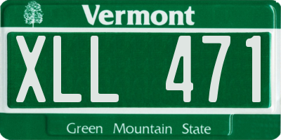 VT license plate XLL471