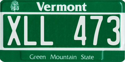 VT license plate XLL473