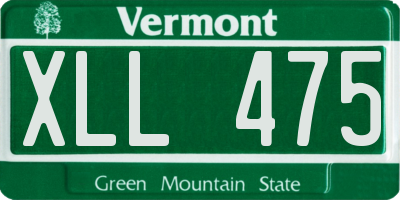 VT license plate XLL475