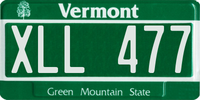 VT license plate XLL477