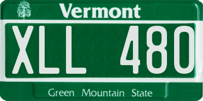 VT license plate XLL480