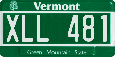 VT license plate XLL481