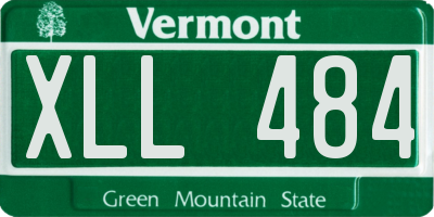 VT license plate XLL484