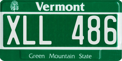 VT license plate XLL486