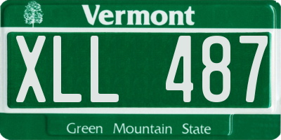 VT license plate XLL487