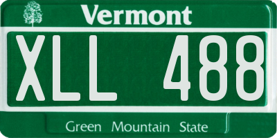 VT license plate XLL488