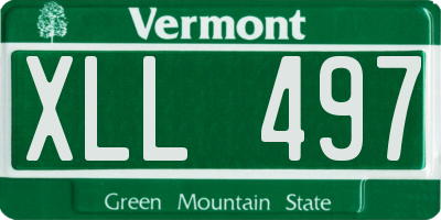 VT license plate XLL497