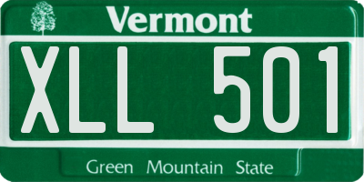 VT license plate XLL501