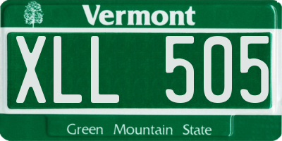 VT license plate XLL505