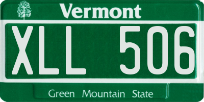 VT license plate XLL506