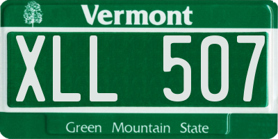 VT license plate XLL507