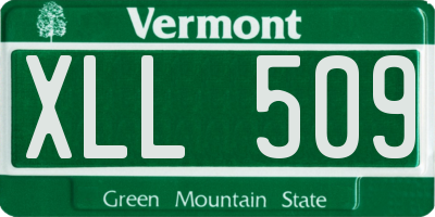 VT license plate XLL509