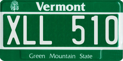 VT license plate XLL510