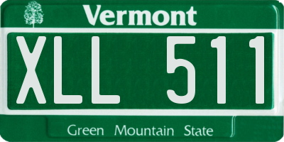 VT license plate XLL511