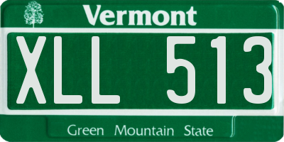 VT license plate XLL513