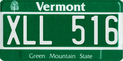 VT license plate XLL516