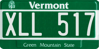 VT license plate XLL517