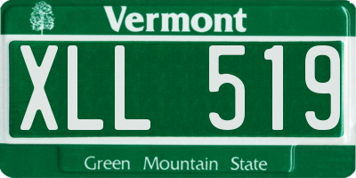 VT license plate XLL519