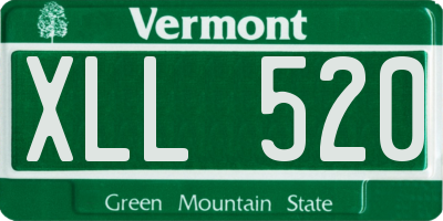 VT license plate XLL520