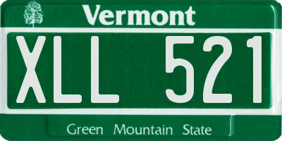 VT license plate XLL521