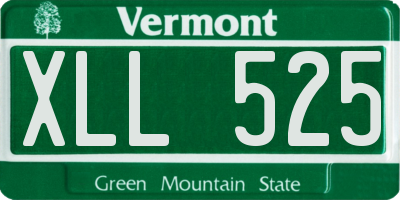 VT license plate XLL525