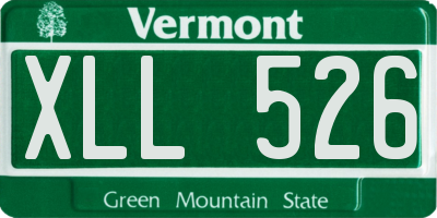 VT license plate XLL526