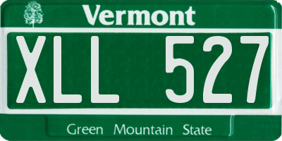 VT license plate XLL527