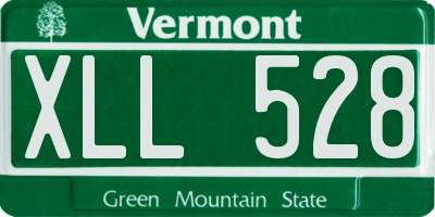 VT license plate XLL528