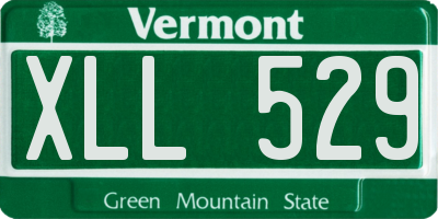 VT license plate XLL529
