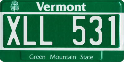 VT license plate XLL531