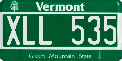 VT license plate XLL535