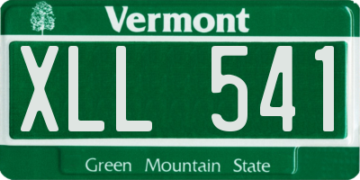 VT license plate XLL541