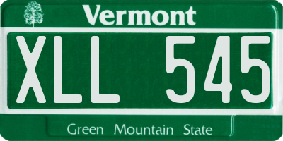 VT license plate XLL545