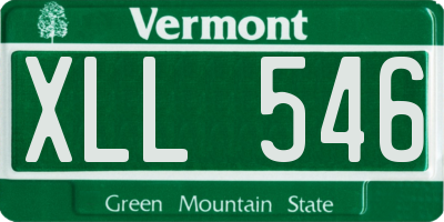 VT license plate XLL546
