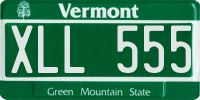 VT license plate XLL555