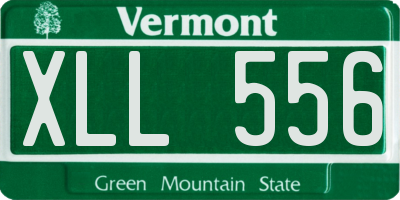 VT license plate XLL556