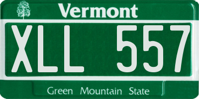 VT license plate XLL557