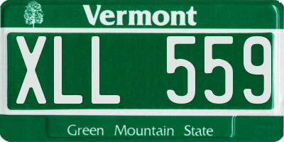 VT license plate XLL559