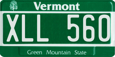 VT license plate XLL560
