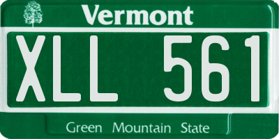 VT license plate XLL561
