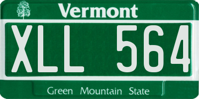 VT license plate XLL564