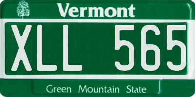 VT license plate XLL565