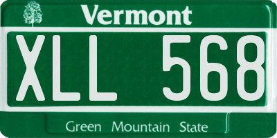 VT license plate XLL568