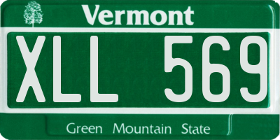 VT license plate XLL569