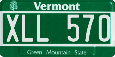 VT license plate XLL570