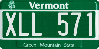 VT license plate XLL571