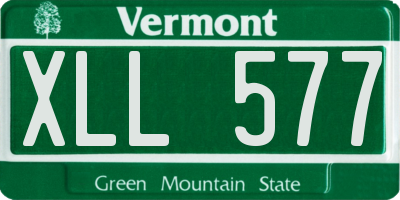 VT license plate XLL577