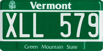 VT license plate XLL579