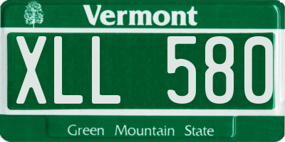 VT license plate XLL580