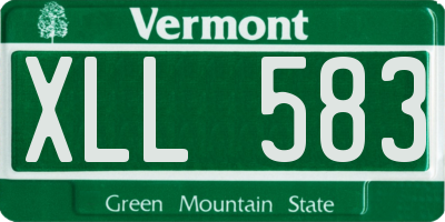 VT license plate XLL583
